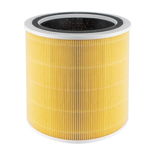 PM2.5 Hepa-Filter Aktivkohlefilter, Kompatibel For Levoit,Core 400S Luftreiniger Filter(Yellow) von FHBNNYRPH