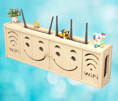 Router Box Wandhalterung Holz Wifi Router Aufbewahrungsbox Wandhalterung Box Wandregal für WLAN-Box, A-71 x 24 cm Router Box Wandhalterung Holz Wifi Router Aufbewahrungsbox Wandhalterung Box Wandregal für WLAN-Box, A-71 x 24 cm von FHCSAO