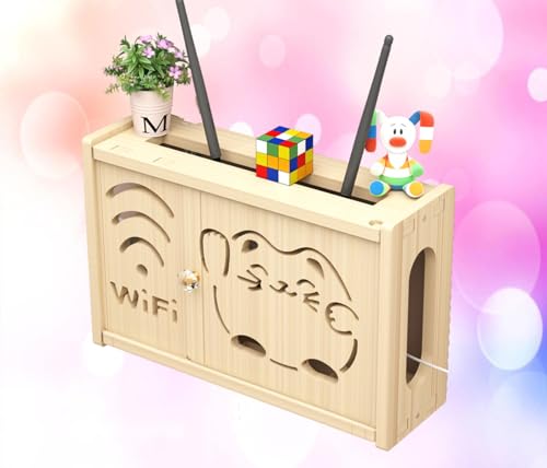 Router Rack Mount Router Storage Box Wall Mounted Wireless Router Storage Box Wifi Router Shelf Extension, B-36x24cm Router Rack Mount Router Storage Box Wall Mounted Wireless Router Storage Box Wifi Router Shelf Extension, B-36x24cm von FHCSAO