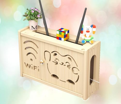 Router Regale Aufbewahrungsbox Wifi Router Aufbewahrungsbox Schwebende Regale Wand Aufbewahrungsbox Wifii Router Aufbewahrungsregal, B-36 x 24 cm von FHCSAO