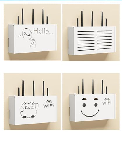 Router Storage Box Wall Verstecken WLAN Router Verstecken Kabel Verstecken An Der Wand Schwimmendes Regal,C-22x20x8.5cm von FHCSAO
