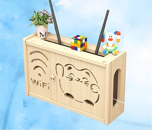 Router Verstecken Box Wandhalterung WLAN Router Verstecken Steckdosen Verstecken An Der Wand Kabel Organizer Box,B-36x24cm von FHCSAO