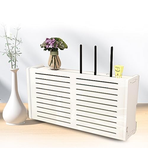 WiFi Router Aufbewahrungsbox Regal Wandhalterung Router Box Verstecken Kabel Verstecken Box WandhäNgende Regale,F40x10x20cm von FHCSAO