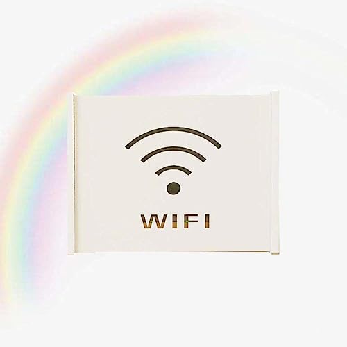 WiFi Router Storage Box Wandhalterung Router Regal Ohne Bohren Wall Mount Storage Shelf Wandbehang Wandregal,A24x8.5x20cm von FHCSAO