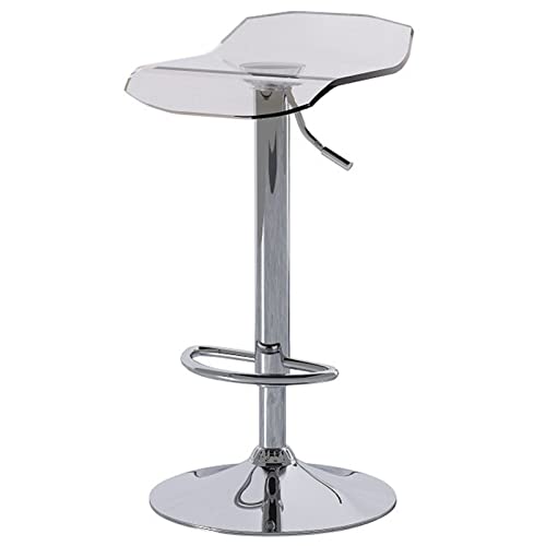 FHDCNTO Barstühle drehen Acrylhocker Modern Modern Bistro Küchen Barhocker mit Metallfußstütz-Chassis, einstellbare 63-83 cm (Farbe: 1 Stcs) von FHDCNTO