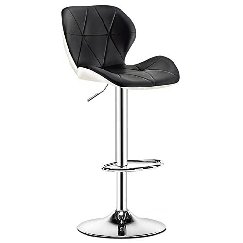 FHDCNTO Moderner Auftriebsstrahlin Island Stuhl Küchenrestaural Bar Theke Blackhocker mit Rückenlehne und Chassis, einstellbare 92-112 cm von FHDCNTO