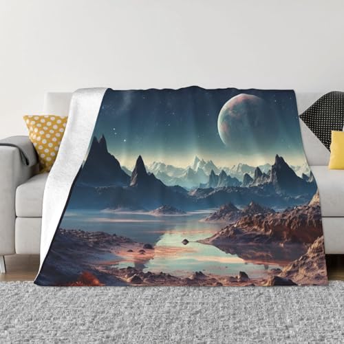 Alien Planet Decke und Überwürfe, ultraweich, Mikrofleece, Überwurf, Decke, leicht, Flanell, Klimaanlage, Decken, für alle Jahreszeiten, warme Plüsch-Bettdecken für Sofa, Couch, 101,6 x 76,2 cm Alien Planet Decke und Überwürfe, ultraweich, Mikrofleece, Überwurf, Decke, leicht, Flanell, Klimaanlage, Decken, für alle Jahreszeiten, warme Plüsch-Bettdecken für Sofa, Couch, 101,6 x 76,2 cm von FHEBNDS