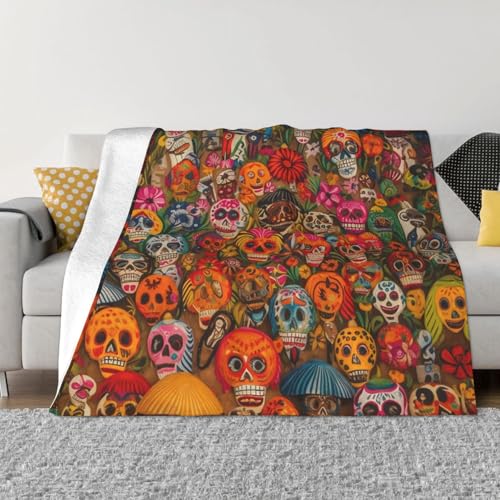 Decke und Überwürfe aus mexikanischer Volkskunst, ultraweich, Mikrofleece, leicht, Flanell, Klimaanlage, Decken, für alle Jahreszeiten, warme Plüsch-Bettdecken für Sofa, Couch, 152,4 x 127 cm Decke und Überwürfe aus mexikanischer Volkskunst, ultraweich, Mikrofleece, leicht, Flanell, Klimaanlage, Decken, für alle Jahreszeiten, warme Plüsch-Bettdecken für Sofa, Couch, 152,4 x 127 cm von FHEBNDS