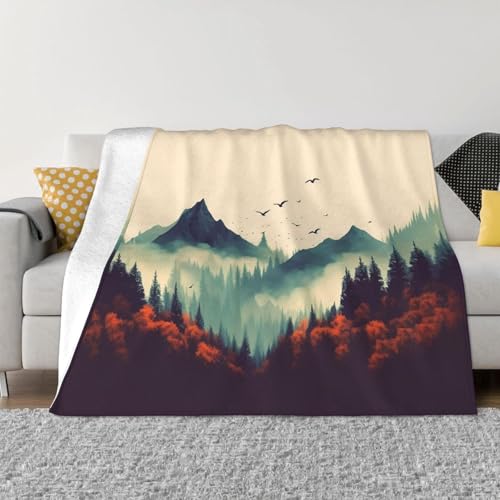 Decke und Überwürfe aus ultraweichem Mikrofleece, leicht, Flanell, Klimaanlage, Decken, für alle Jahreszeiten, warme Plüsch-Bettdecken für Sofa, Couch, 152,4 x 127 cm von FHEBNDS