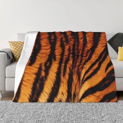 Decke und Überwürfe mit Tiger-Streifenmuster, ultraweich, Mikrofleece, leicht, Flanell, Klimaanlage, Decken, für alle Jahreszeiten, warme Plüsch-Bettdecken für Sofa, Couch, 152,4 x 127 cm Decke und Überwürfe mit Tiger-Streifenmuster, ultraweich, Mikrofleece, leicht, Flanell, Klimaanlage, Decken, für alle Jahreszeiten, warme Plüsch-Bettdecken für Sofa, Couch, 152,4 x 127 cm von FHEBNDS