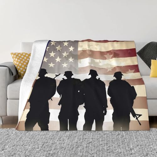 Decke und Überwürfe mit amerikanischem Muster, ultraweich, Mikrofleece, leicht, Flanell, Klimaanlage, Decken, für alle Jahreszeiten, warme Plüsch-Bettdecken für Sofa, Couch, 203,2 x 152,4 cm Decke und Überwürfe mit amerikanischem Muster, ultraweich, Mikrofleece, leicht, Flanell, Klimaanlage, Decken, für alle Jahreszeiten, warme Plüsch-Bettdecken für Sofa, Couch, 203,2 x 152,4 cm von FHEBNDS
