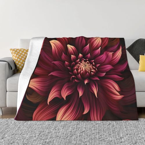 Decke und Überwürfe mit künstlerischer Blume, ultraweich, Mikrofleece, leicht, Flanell, Klimaanlage, Decken, für alle Jahreszeiten, warme Plüsch-Bettdecken für Sofa, Couch, 101,6 x 76,2 cm, Weinrot Decke und Überwürfe mit künstlerischer Blume, ultraweich, Mikrofleece, leicht, Flanell, Klimaanlage, Decken, für alle Jahreszeiten, warme Plüsch-Bettdecken für Sofa, Couch, 101,6 x 76,2 cm, Weinrot von FHEBNDS