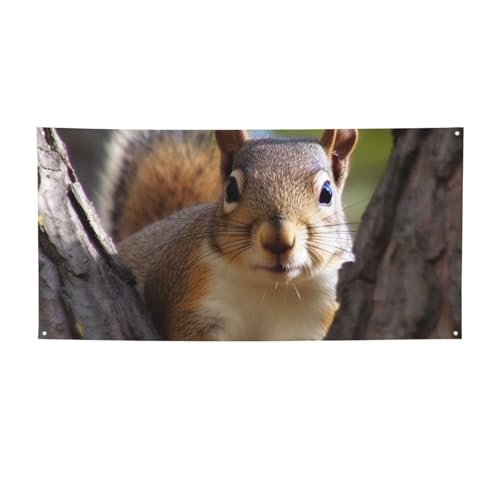 Eichhörnchen im Baum, Banner für drinnen und draußen, Party-Banner und Schilder, personalisierbares Poster, Foto-Hintergrund, für Geschäftsabschluss, Hochzeit, Veranstaltung, Dekoration, Größe M Eichhörnchen im Baum, Banner für drinnen und draußen, Party-Banner und Schilder, personalisierbares Poster, Foto-Hintergrund, für Geschäftsabschluss, Hochzeit, Veranstaltung, Dekoration, Größe M von FHEBNDS