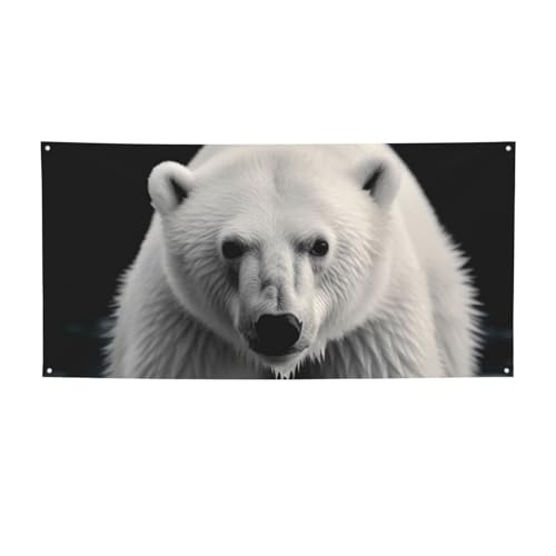 Eisbär-Banner mit Aufdruck für drinnen und draußen, Party-Banner und Schilder, personalisierbares Poster, Foto-Hintergrund, für Business, Abschlussfeier, Hochzeit, Veranstaltung, Dekoration, Größe M Eisbär-Banner mit Aufdruck für drinnen und draußen, Party-Banner und Schilder, personalisierbares Poster, Foto-Hintergrund, für Business, Abschlussfeier, Hochzeit, Veranstaltung, Dekoration, Größe M von FHEBNDS