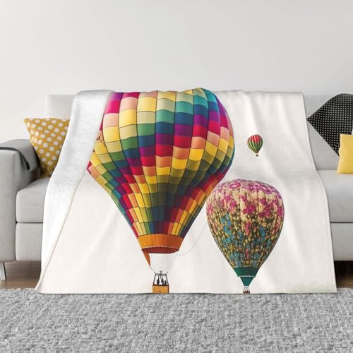 Farbige Heißluftballon-Decke und Überwürfe, ultraweich, Mikrofleece, Überwurf, Decke, leicht, Flanell, Klimaanlage, Decken, für alle Jahreszeiten, warme Plüsch-Bettdecken für Sofa, Couch, 101,6 x 76,2 Farbige Heißluftballon-Decke und Überwürfe, ultraweich, Mikrofleece, Überwurf, Decke, leicht, Flanell, Klimaanlage, Decken, für alle Jahreszeiten, warme Plüsch-Bettdecken für Sofa, Couch, 101,6 x 76,2 von FHEBNDS