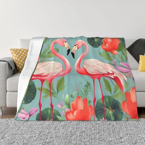 Flamingo-Decke und Überwurf, ultraweich, Mikrofleece, Überwurf, leicht, Flanell, Klimaanlage, Decken, für alle Jahreszeiten, warme Plüsch-Bettdecken für Sofa, Couch, 152,4 x 127 cm Flamingo-Decke und Überwurf, ultraweich, Mikrofleece, Überwurf, leicht, Flanell, Klimaanlage, Decken, für alle Jahreszeiten, warme Plüsch-Bettdecken für Sofa, Couch, 152,4 x 127 cm von FHEBNDS
