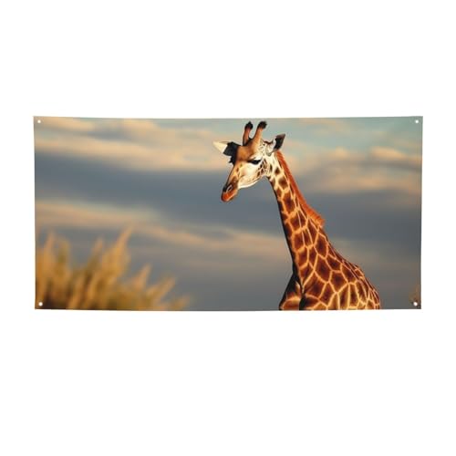 Giraffe Tiere von Afrika Banner Druck Indoor Outdoor Flagge Party Banner und Schilder personalisiert Poster Foto Hintergrund für Business Abschlussfeier Hochzeit Event Dekoration Medium von FHEBNDS