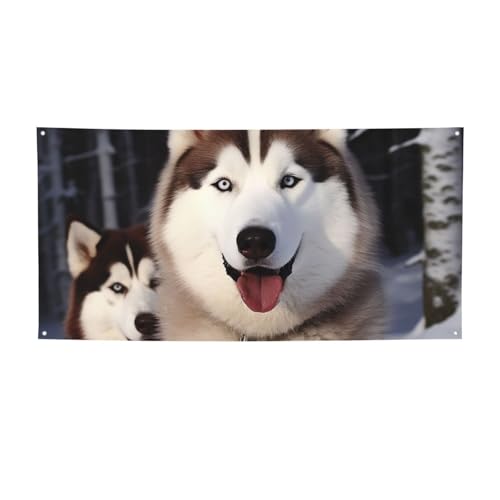 Huskies-Banner für drinnen und draußen, Party-Banner und Schilder, personalisierbares Poster, Foto-Hintergrund, Hintergrund für Geschäftsabschluss, Hochzeit, Veranstaltung, Dekoration, Größe M Huskies-Banner für drinnen und draußen, Party-Banner und Schilder, personalisierbares Poster, Foto-Hintergrund, Hintergrund für Geschäftsabschluss, Hochzeit, Veranstaltung, Dekoration, Größe M von FHEBNDS