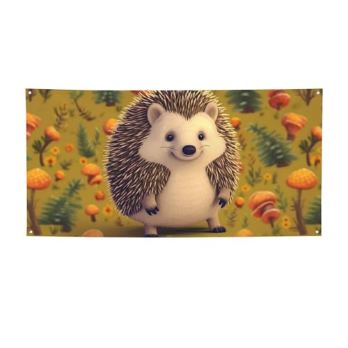 Igel-Banner mit Aufdruck für drinnen und draußen, Party-Banner und Schilder, personalisiertes Poster, Foto-Hintergrund, für Geschäftsabschluss, Hochzeit, Veranstaltung, Dekoration, klein von FHEBNDS