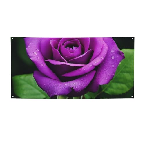 Lila Rose Blume Banner Druck Indoor Outdoor Flagge Party Banner und Schilder personalisiert Poster Foto Hintergrund für Business Abschlussfeier Hochzeit Event Dekoration klein von FHEBNDS