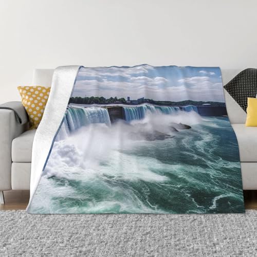 Niagara Falls Decke und Überwürfe, ultraweich, Mikrofleece, Überwurf, Decke, leicht, Flanell, Klimaanlage, Decken, für alle Jahreszeiten, warme Plüsch-Bettdecken für Sofa, Couch, 152,4 x 127 cm Niagara Falls Decke und Überwürfe, ultraweich, Mikrofleece, Überwurf, Decke, leicht, Flanell, Klimaanlage, Decken, für alle Jahreszeiten, warme Plüsch-Bettdecken für Sofa, Couch, 152,4 x 127 cm von FHEBNDS