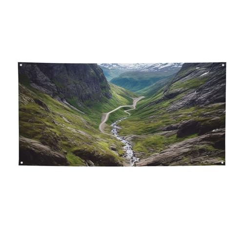 Norwegen Terrain Banner Druck Indoor Outdoor Flagge Party Banner und Schilder personalisiert Poster Foto Hintergrund für Business Abschluss Hochzeit Event Dekoration Medium von FHEBNDS