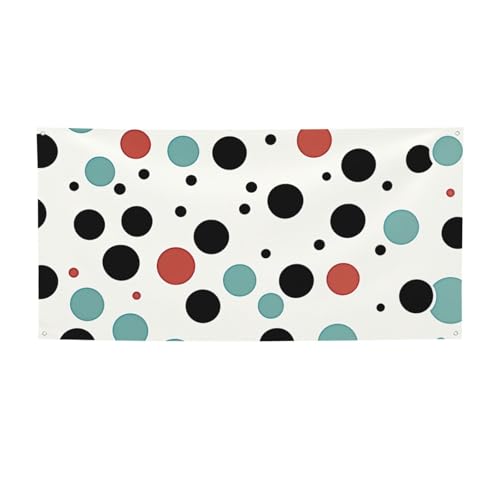 Polka Dot Banner Druck Indoor Outdoor Flagge Party Banner und Schilder personalisiert Poster Foto Hintergrund für Business Abschluss Hochzeit Event Dekoration klein von FHEBNDS