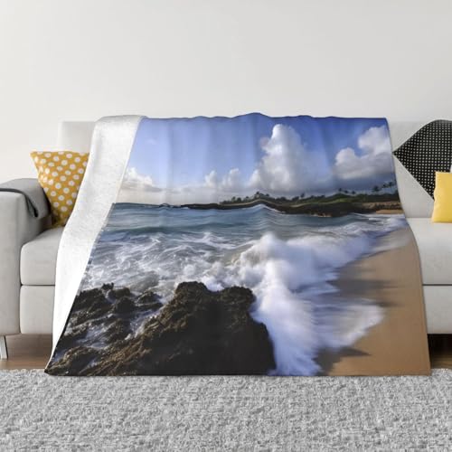 Puerto Rico, Stranddecke und Überwürfe, ultraweich, Mikrofleece, Überwurf, Decke, leicht, Flanell, Klimaanlage, Decken, für alle Jahreszeiten, warme Plüsch-Bettdecken für Sofa, Couch, 101,6 x 76,2 cm Puerto Rico, Stranddecke und Überwürfe, ultraweich, Mikrofleece, Überwurf, Decke, leicht, Flanell, Klimaanlage, Decken, für alle Jahreszeiten, warme Plüsch-Bettdecken für Sofa, Couch, 101,6 x 76,2 cm von FHEBNDS