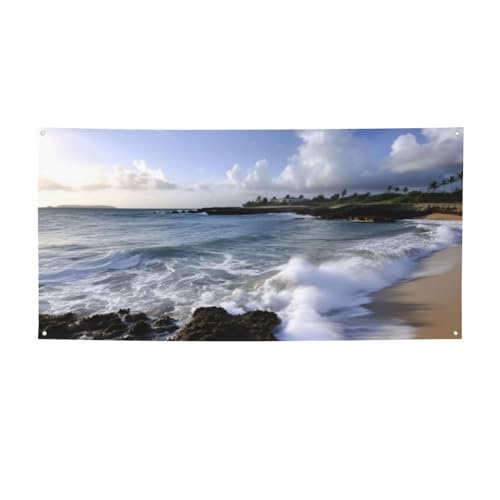 Puerto Rico – Strandbanner Druck für drinnen und draußen, Party-Banner und Schilder, personalisierbares Poster, Foto-Hintergrund, Hintergrund für Geschäftsabschluss, Hochzeit, Veranstaltung von FHEBNDS