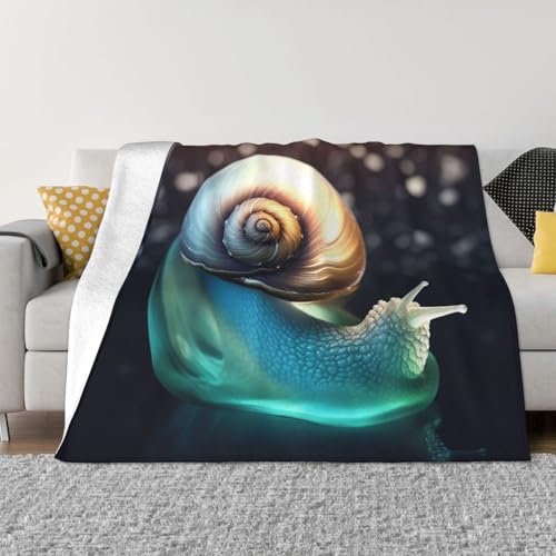 Schimmernde Schneckendecke und Überwürfe, ultraweich, Mikrofleece, Überwurf, Decke, leicht, Flanell, Klimaanlage, Decken, für alle Jahreszeiten, warme Plüsch-Bettdecken für Sofa, Couch, 203,2 x 152,4 Schimmernde Schneckendecke und Überwürfe, ultraweich, Mikrofleece, Überwurf, Decke, leicht, Flanell, Klimaanlage, Decken, für alle Jahreszeiten, warme Plüsch-Bettdecken für Sofa, Couch, 203,2 x 152,4 von FHEBNDS