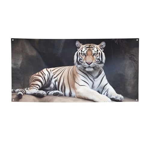 Tiger sitzt auf Felsen, Banner, Druck für drinnen und draußen, Party-Banner und Schilder, personalisiertes Poster, Foto-Hintergrund, für Business, Abschlussfeier, Hochzeit, Veranstaltung, Dekoration Tiger sitzt auf Felsen, Banner, Druck für drinnen und draußen, Party-Banner und Schilder, personalisiertes Poster, Foto-Hintergrund, für Business, Abschlussfeier, Hochzeit, Veranstaltung, Dekoration von FHEBNDS
