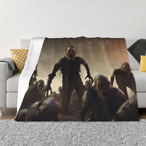 Viele Zombie-Decken und Überwürfe, ultraweich, Mikrofleece, Überwurf, leicht, Flanell, Klimaanlage, Decken, für alle Jahreszeiten, warme Plüsch-Bettdecken für Sofa, Couch, 152,4 x 127 cm Viele Zombie-Decken und Überwürfe, ultraweich, Mikrofleece, Überwurf, leicht, Flanell, Klimaanlage, Decken, für alle Jahreszeiten, warme Plüsch-Bettdecken für Sofa, Couch, 152,4 x 127 cm von FHEBNDS