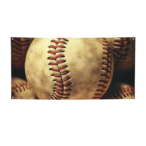 Vintage Baseball American Retro Balls Banner Druck Indoor Outdoor Flagge Party Banner und Schilder personalisiert Poster Foto Hintergrund für Business Abschluss Hochzeit Event Dekoration Medium von FHEBNDS