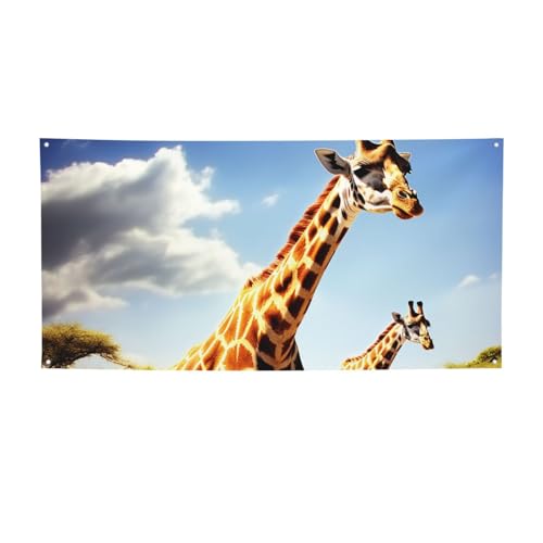 Wilde Giraffe Banner Druck Indoor Outdoor Flagge Party Banner und Schilder personalisiert Poster Foto Hintergrund für Business Abschluss Hochzeit Event Dekoration Medium von FHEBNDS