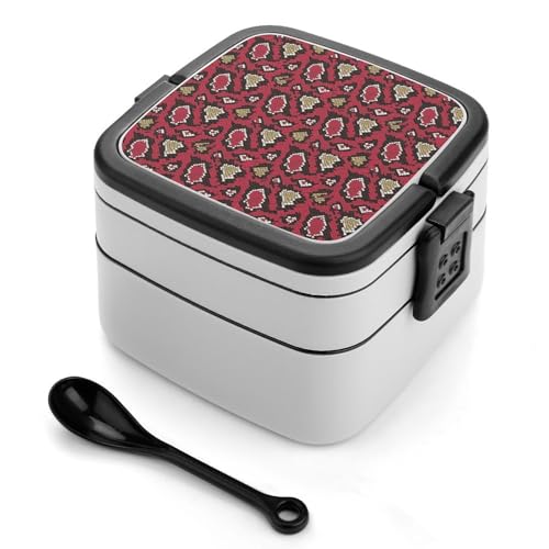Doppelschichtige Bento-Box, 1000 ml, PP-Bento-Box mit Löffel, auslaufsicher, tragbar für Arbeit, Reisen, Camping, ideal für Großbritannien und Europa [1000 ml insgesamt, 450 ml obere, 550 ml untere Doppelschichtige Bento-Box, 1000 ml, PP-Bento-Box mit Löffel, auslaufsicher, tragbar für Arbeit, Reisen, Camping, ideal für Großbritannien und Europa [1000 ml insgesamt, 450 ml obere, 550 ml untere von FHEDMN