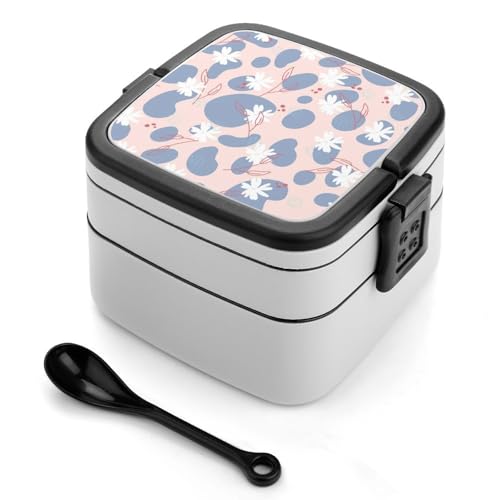 Doppelschichtige Bento-Box, 1000 ml, PP-Bento-Box mit Löffel, auslaufsicher, tragbar für Arbeit, Reisen, Camping, ideal für Großbritannien und Europa [1000 ml insgesamt, 450 ml obere, 550 ml untere Doppelschichtige Bento-Box, 1000 ml, PP-Bento-Box mit Löffel, auslaufsicher, tragbar für Arbeit, Reisen, Camping, ideal für Großbritannien und Europa [1000 ml insgesamt, 450 ml obere, 550 ml untere von FHEDMN