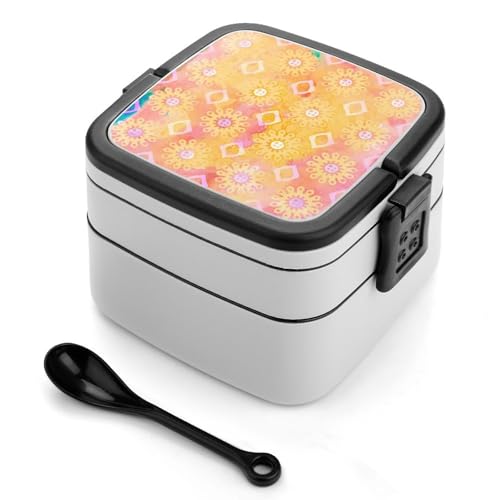 Doppelschichtige Bento-Box, 1000 ml, PP-Bento-Box mit Löffel, auslaufsicher, tragbar für Arbeit, Reisen, Camping, ideal für Großbritannien und Europa [1000 ml insgesamt, 450 ml obere, 550 ml untere Doppelschichtige Bento-Box, 1000 ml, PP-Bento-Box mit Löffel, auslaufsicher, tragbar für Arbeit, Reisen, Camping, ideal für Großbritannien und Europa [1000 ml insgesamt, 450 ml obere, 550 ml untere von FHEDMN