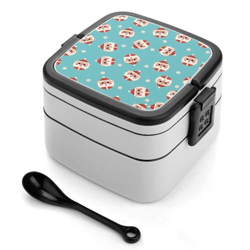 Doppelschichtige Bento-Box, 1000 ml, PP-Bento-Box mit Löffel, auslaufsicher, tragbar für Arbeit, Reisen, Camping, ideal für Großbritannien und Europa [1000 ml insgesamt, 450 ml obere, 550 ml untere Doppelschichtige Bento-Box, 1000 ml, PP-Bento-Box mit Löffel, auslaufsicher, tragbar für Arbeit, Reisen, Camping, ideal für Großbritannien und Europa [1000 ml insgesamt, 450 ml obere, 550 ml untere von FHEDMN