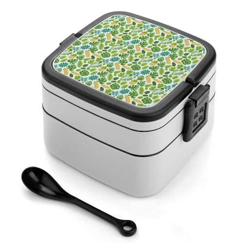 Doppelschichtige Bento-Box, 1000 ml, PP-Bento-Box mit Löffel, auslaufsicher, tragbar für Arbeit, Reisen, Camping, ideal für Großbritannien und Europa [1000 ml insgesamt, 450 ml obere, 550 ml untere Doppelschichtige Bento-Box, 1000 ml, PP-Bento-Box mit Löffel, auslaufsicher, tragbar für Arbeit, Reisen, Camping, ideal für Großbritannien und Europa [1000 ml insgesamt, 450 ml obere, 550 ml untere von FHEDMN