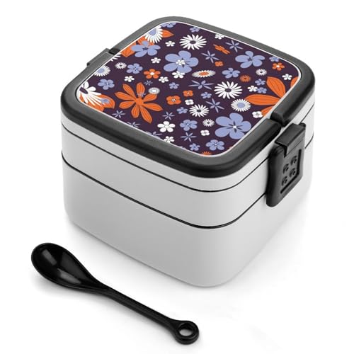 Doppelschichtige Bento-Box, 1000 ml, PP-Bento-Box mit Löffel, auslaufsicher, tragbar für Arbeit, Reisen, Camping, ideal für Großbritannien und Europa [1000 ml insgesamt, 450 ml obere, 550 ml untere Doppelschichtige Bento-Box, 1000 ml, PP-Bento-Box mit Löffel, auslaufsicher, tragbar für Arbeit, Reisen, Camping, ideal für Großbritannien und Europa [1000 ml insgesamt, 450 ml obere, 550 ml untere von FHEDMN