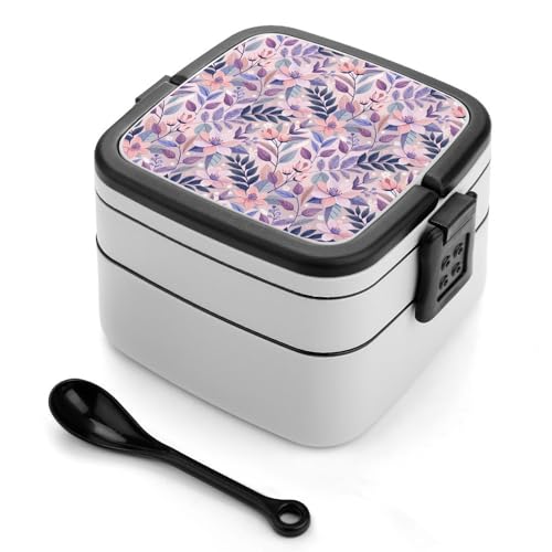 Doppelschichtige Bento-Box, 1000 ml, PP-Bento-Box mit Löffel, auslaufsicher, tragbar für Arbeit, Reisen, Camping, ideal für Großbritannien und Europa [1000 ml insgesamt, 450 ml obere, 550 ml untere Doppelschichtige Bento-Box, 1000 ml, PP-Bento-Box mit Löffel, auslaufsicher, tragbar für Arbeit, Reisen, Camping, ideal für Großbritannien und Europa [1000 ml insgesamt, 450 ml obere, 550 ml untere von FHEDMN