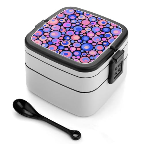 Doppelschichtige Bento-Box, 1000 ml, PP-Bento-Box mit Löffel, auslaufsicher, tragbar für Arbeit, Reisen, Camping, ideal für Großbritannien und Europa [1000 ml insgesamt, 450 ml obere, 550 ml untere Doppelschichtige Bento-Box, 1000 ml, PP-Bento-Box mit Löffel, auslaufsicher, tragbar für Arbeit, Reisen, Camping, ideal für Großbritannien und Europa [1000 ml insgesamt, 450 ml obere, 550 ml untere von FHEDMN