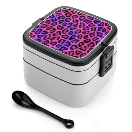 Doppelschichtige Bento-Box, 1000 ml, PP-Bento-Box mit Löffel, auslaufsicher, tragbar für Arbeit, Reisen, Camping, ideal für Großbritannien und Europa [1000 ml insgesamt, 450 ml obere, 550 ml untere Doppelschichtige Bento-Box, 1000 ml, PP-Bento-Box mit Löffel, auslaufsicher, tragbar für Arbeit, Reisen, Camping, ideal für Großbritannien und Europa [1000 ml insgesamt, 450 ml obere, 550 ml untere von FHEDMN
