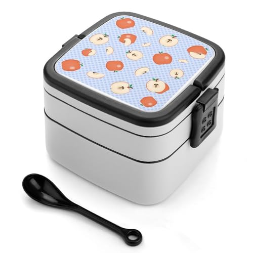 Doppelschichtige Bento-Box, 1000 ml, PP-Bento-Box mit Löffel, auslaufsicher, tragbar für Arbeit, Reisen, Camping, ideal für Großbritannien und Europa [1000 ml insgesamt, 450 ml obere, 550 ml untere Doppelschichtige Bento-Box, 1000 ml, PP-Bento-Box mit Löffel, auslaufsicher, tragbar für Arbeit, Reisen, Camping, ideal für Großbritannien und Europa [1000 ml insgesamt, 450 ml obere, 550 ml untere von FHEDMN
