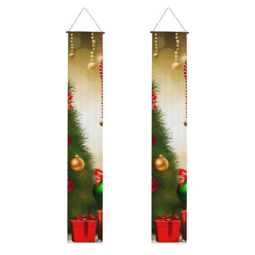2 Stück Frohe Weihnachten Veranda Banner Haustür Schild Elegante Heimdekoration Hängende Flaggen Veranda Schild Willkommensbanner für Outdoor Indoor Urlaub Supplies 180 x 30 cm 2 Stück Frohe Weihnachten Veranda Banner Haustür Schild Elegante Heimdekoration Hängende Flaggen Veranda Schild Willkommensbanner für Outdoor Indoor Urlaub Supplies 180 x 30 cm von FHEDVBN