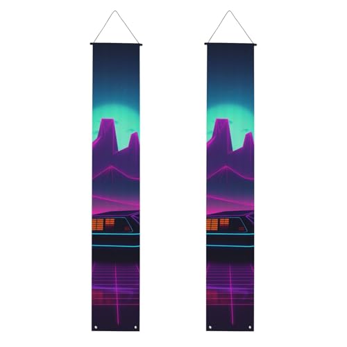 2 Stück Retrowave-Bilder Veranda-Banner Haustürschild elegante Heimdekoration hängende Flaggen Veranda-Schild Willkommensbanner für den Innen- und Außenbereich 180 x 30 cm 2 Stück Retrowave-Bilder Veranda-Banner Haustürschild elegante Heimdekoration hängende Flaggen Veranda-Schild Willkommensbanner für den Innen- und Außenbereich 180 x 30 cm von FHEDVBN