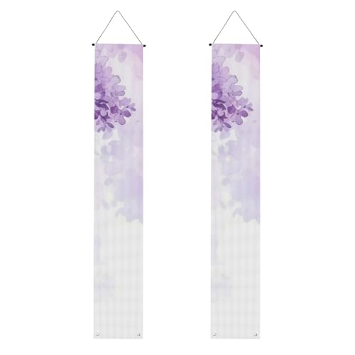 2 Stück eingerahmte lila Blumen in Blüte Veranda-Banner Haustürschild elegante Heimdekoration hängende Flaggen Veranda-Schild Willkommensbanner für den Innen- und Außenbereich 180 x 30 cm 2 Stück eingerahmte lila Blumen in Blüte Veranda-Banner Haustürschild elegante Heimdekoration hängende Flaggen Veranda-Schild Willkommensbanner für den Innen- und Außenbereich 180 x 30 cm von FHEDVBN