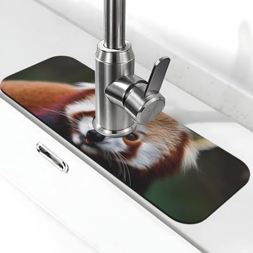 Animal Red Panda Wasserhahnmatte für Küchenspüle – 2025 Premium-Upgrade: Super saugfähiger Kieselgur, schnell trocknender Wasserhahn-Saugnapf, waschbar, Küchenspüle, Spritzschutz, 14 x 38 cm Animal Red Panda Wasserhahnmatte für Küchenspüle – 2025 Premium-Upgrade: Super saugfähiger Kieselgur, schnell trocknender Wasserhahn-Saugnapf, waschbar, Küchenspüle, Spritzschutz, 14 x 38 cm von FHEDVBN