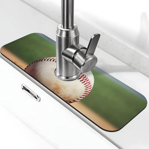 Baseball-Wasserhahn-Matte für Küchenspüle – 2025 Premium-Upgrade: Super saugfähiger Kieselgur-Schnelltrocknender Wasserhahn-Saugnapf, waschbar, Küchenspüle, Spritzschutz, 14 x 38 cm Baseball-Wasserhahn-Matte für Küchenspüle – 2025 Premium-Upgrade: Super saugfähiger Kieselgur-Schnelltrocknender Wasserhahn-Saugnapf, waschbar, Küchenspüle, Spritzschutz, 14 x 38 cm von FHEDVBN