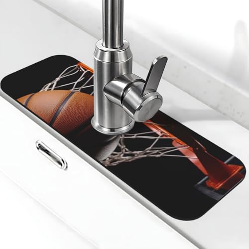 Basketball-Wasserhahn-Matte für Küchenspüle – 2025 Premium-Upgrade: Super saugfähiger Kieselgur-Schnelltrocknender Wasserhahn-Saugnapf, waschbar, Küchenspüle, Spritzschutz, 14 x 38 cm Basketball-Wasserhahn-Matte für Küchenspüle – 2025 Premium-Upgrade: Super saugfähiger Kieselgur-Schnelltrocknender Wasserhahn-Saugnapf, waschbar, Küchenspüle, Spritzschutz, 14 x 38 cm von FHEDVBN